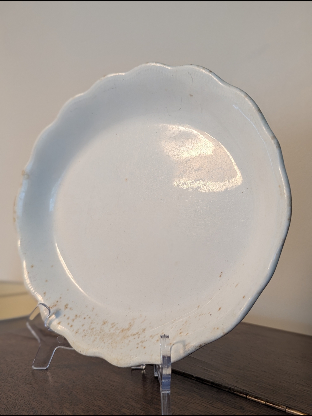 Limoges Porcelain Scalloped Oval Platter French Ironstone U&Co